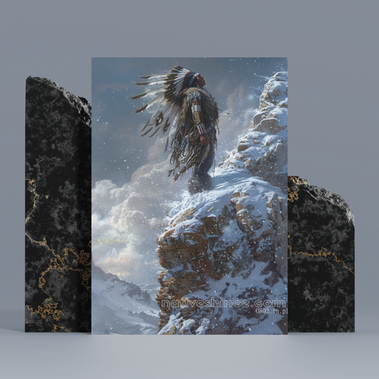 Winter Coming Native American Canvas