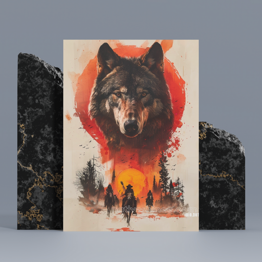 Twilight Of The Day Native American Canvas