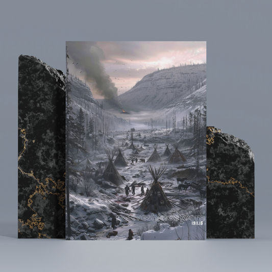 Snow And Smoke Native American Canvas