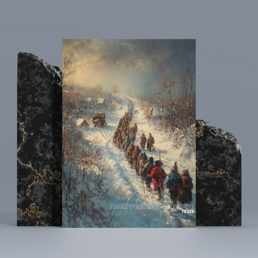 Through The Cold Native American Canvas