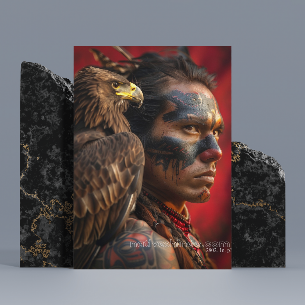 Warrior's Gaze Native American Canvas