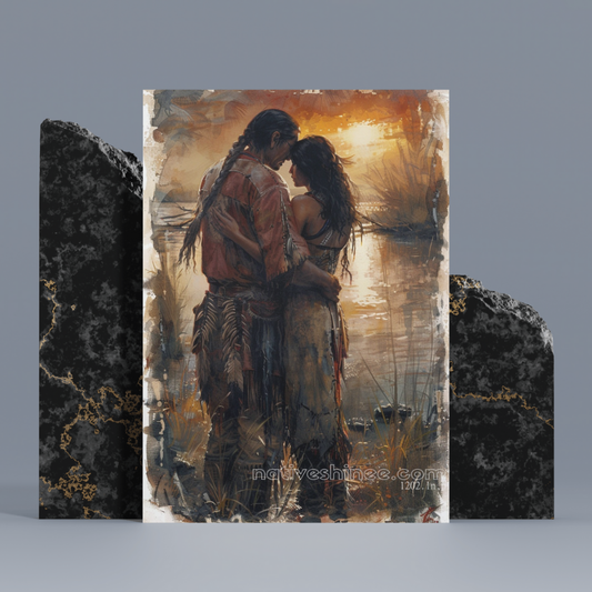 Harmonious Hearts: Native American Canvas