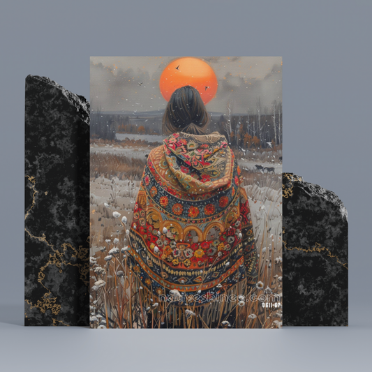 Alone But Not Lonely Native American Canvas