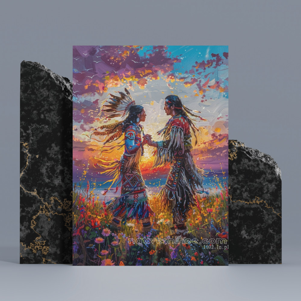 A Touch To Heart Native American Canvas