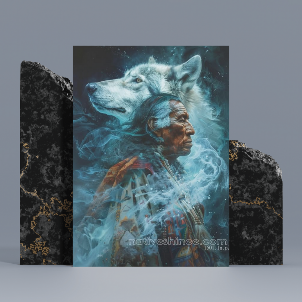 Spirit of the Wolf Native American Canvas