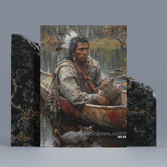 In The Forest Native American Canvas