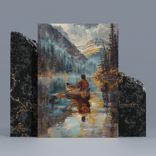 The Silent Journey: Native American Canvas