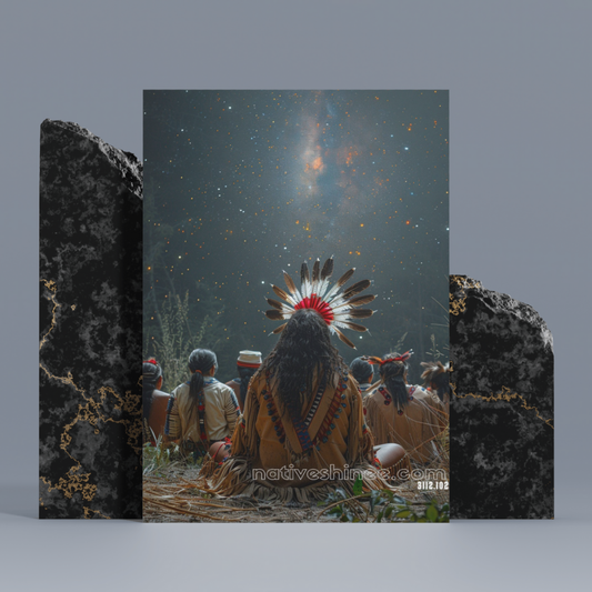 Cosmic Bond Native American Canvas