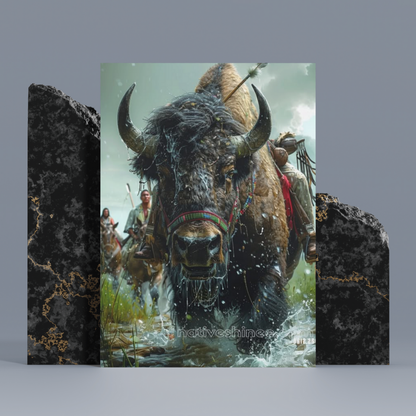 Buffalo Hunt Native American Canvas