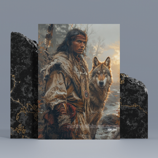 The Wolf Native American Canvas