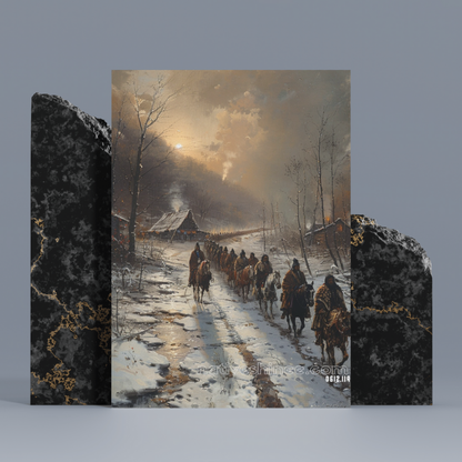 Whispers of the Winter Trail Native American Canvas