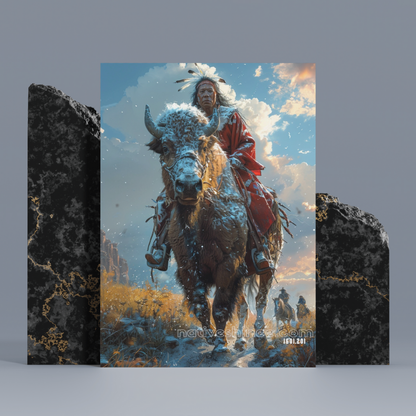 The Buffalo Native American Canvas