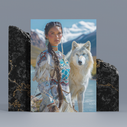 Spirit of the Wolf Native American Canvas