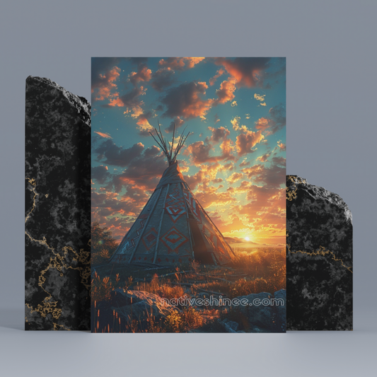 Evening Glow: Native American Canvas