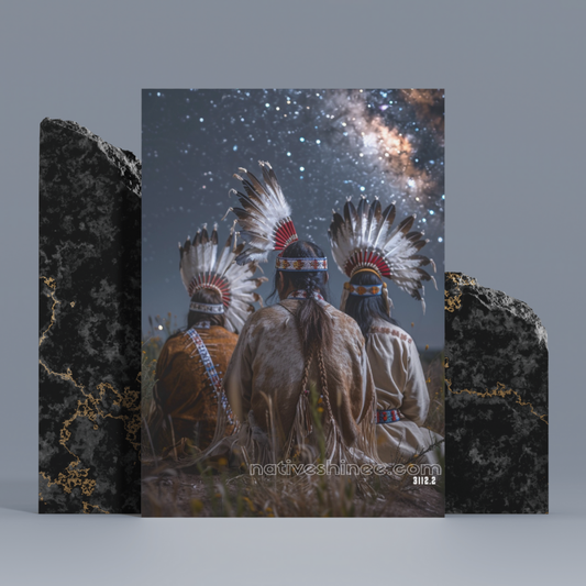 Under the Stars, We Gather Native American Canvas