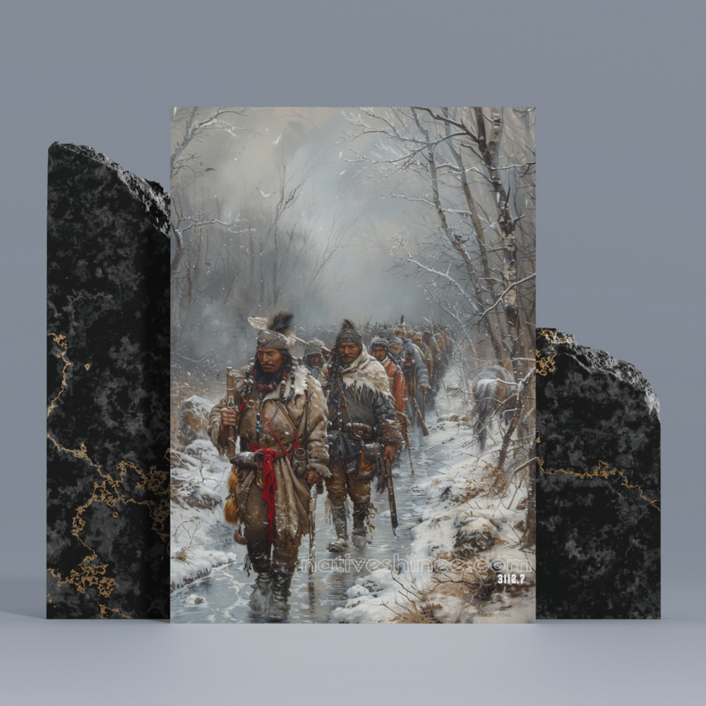 The Long Journey Native American Canvas