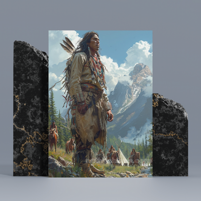 Guardian of the Peaks Native American Canvas