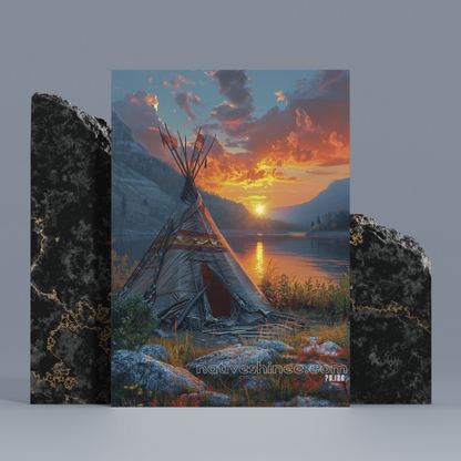 Peaceful Evening Native American Canvas