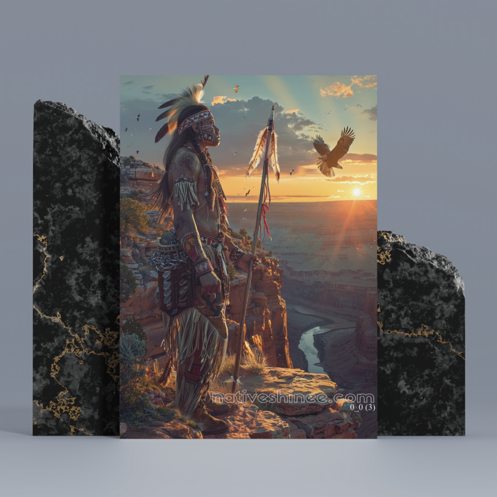 Guardian of the Horizon - Native American Canvas