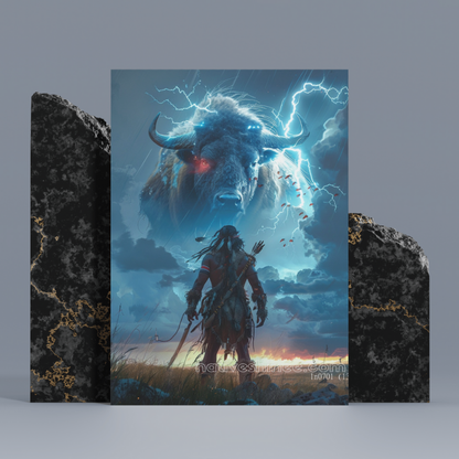The Thunderous Bison Native American Canvas