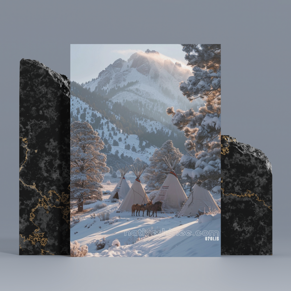 Whispers of the Winter Tribe Native American Canvas