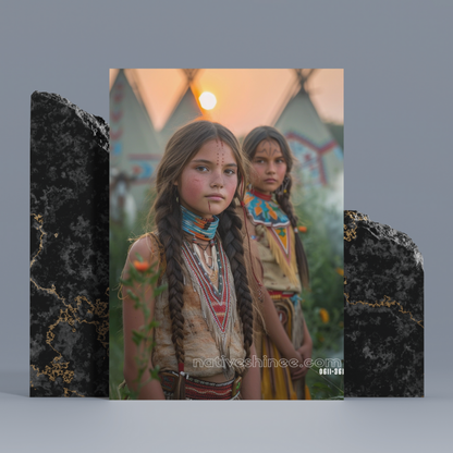 Girls Native American Canvas