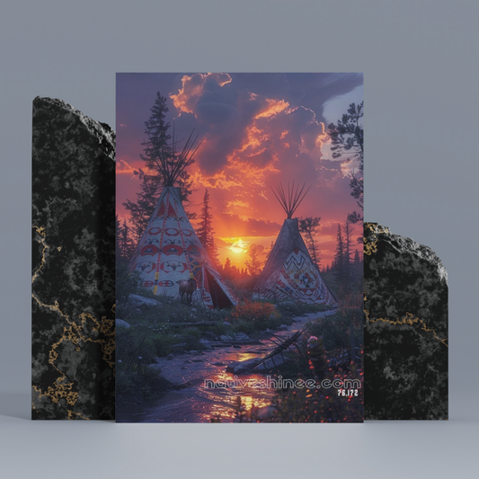 In The Eyes Of Wolf Native American Canvas