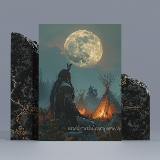 Silent Strength: Native American Canvas