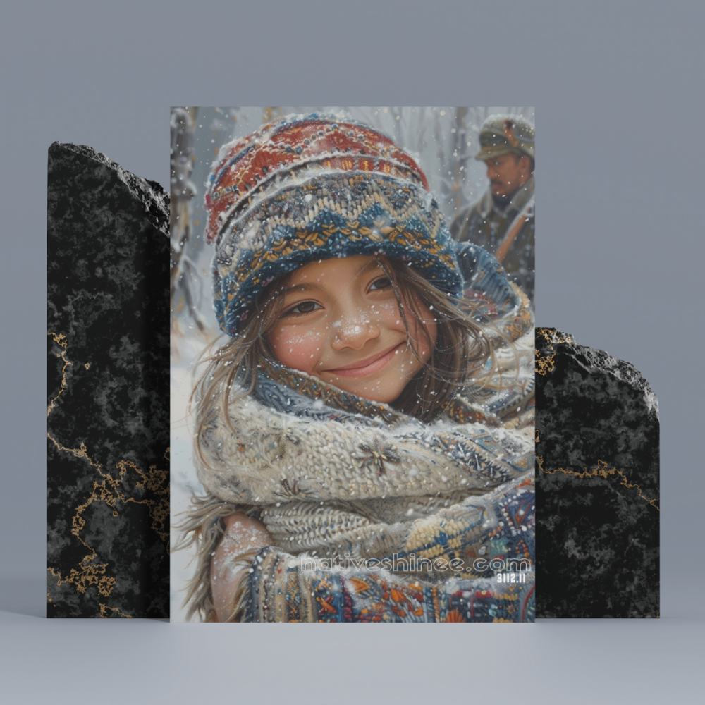 Winter's Smile Native American Canvas