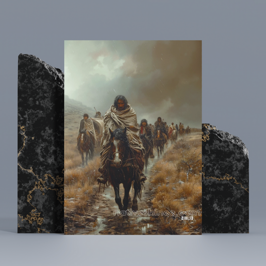 The Walk of Resilience: Native American Canvas