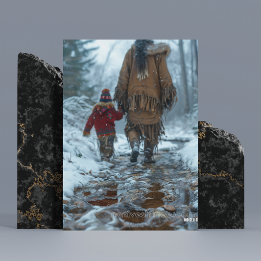 Walking in the Footsteps of Ancestors Native American Canvas