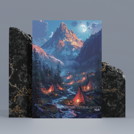 The Moon Whispers Native American Canvas