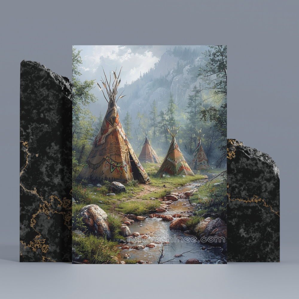 Whispers of the Wild: Native American Canvas