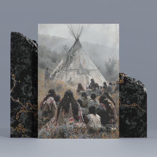 Through Hardship Native American Canvas