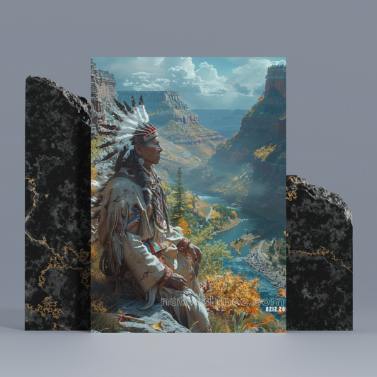 Guardian of the Land Native American Canvas