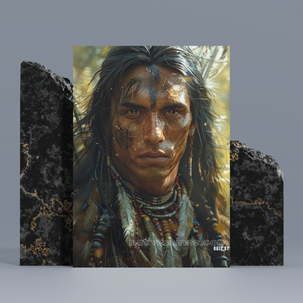 Warrior's Gaze Native American Canvas