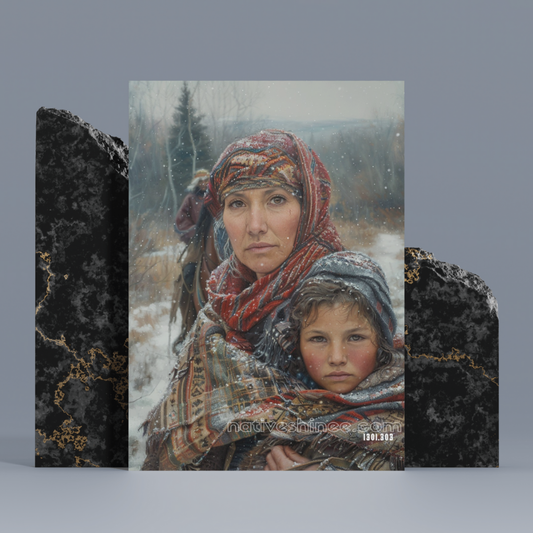 Winter Heritage: A Glimpse into Tradition - Native American Canvas