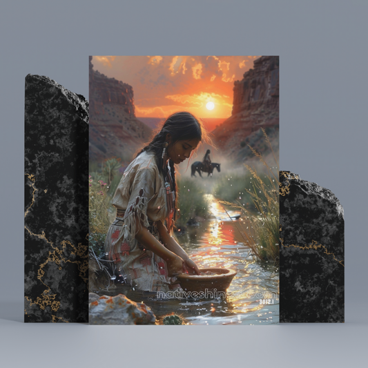 Sunlit Reflections Native American Canvas