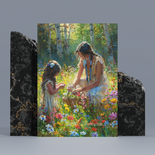 Whispers of the Garden: Native American Canvas