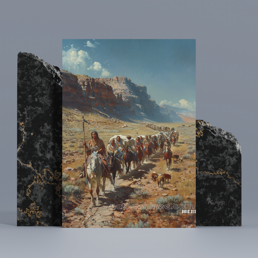 Journey of the Brave Native American Canvas