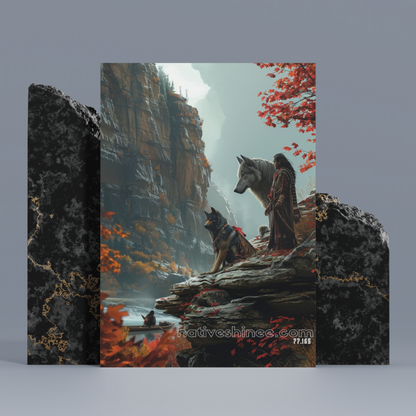 The Wolves Native American Canvas