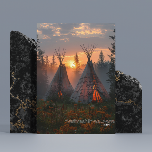 Serenity in the Wilderness: Native American Canvas
