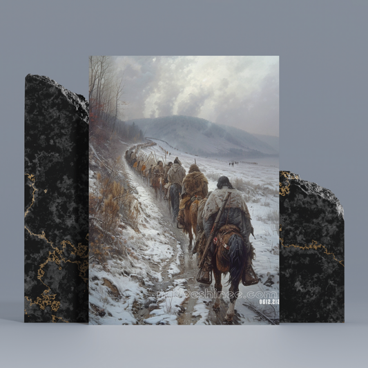 Silent Trail of Strength Native American Canvas