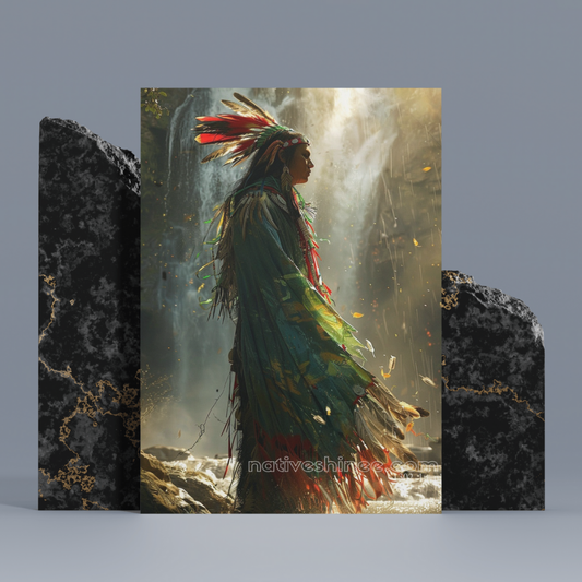 Feathers and Flow: Native American Canvas