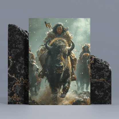 The Call of the Land Native American Canvas