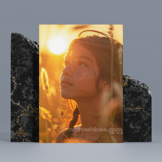 Silent Reflection: Native American Canvas