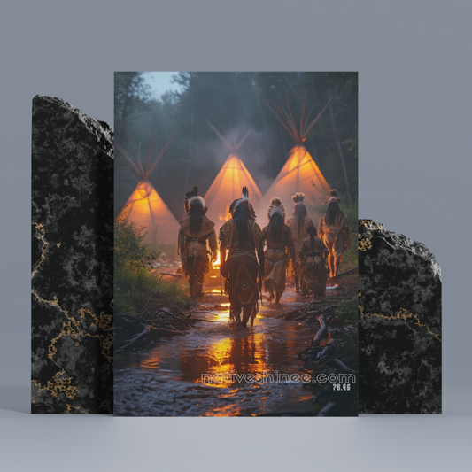 In The Heart Of Darkness Native American Canvas