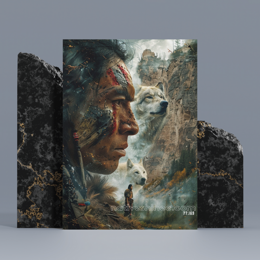Spirit Of The Wolf Native American Canvas