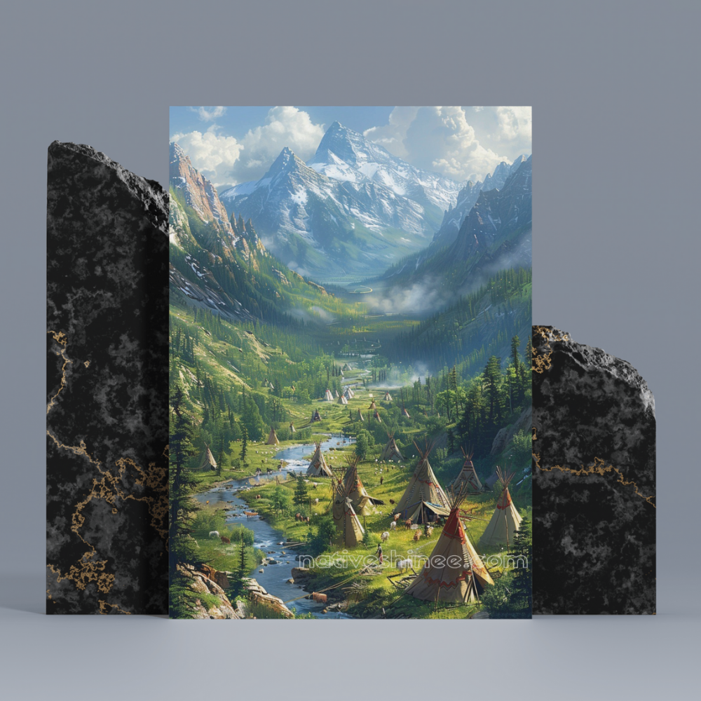 Echoes of the Valley: Native American Canvas