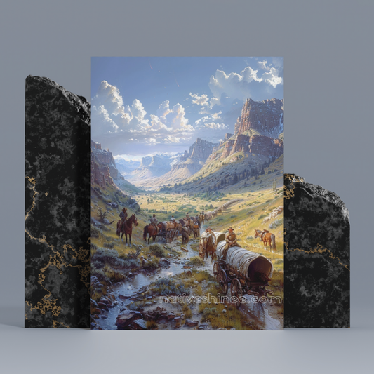 Trailblazers of the Wild West: Native American Canvas